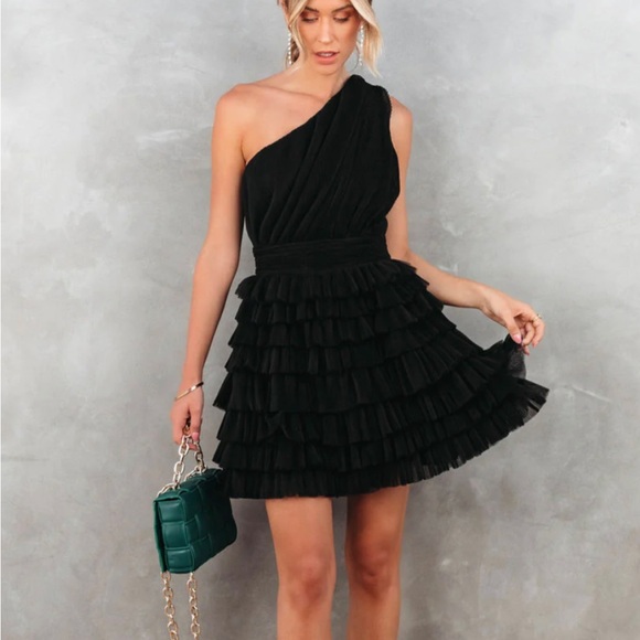 Endless Rose Dresses & Skirts - *NWT* Hello Lover One Shoulder Tiered Tulle
Mini Dress. Size XS. Great for rush